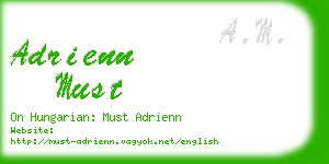 adrienn must business card